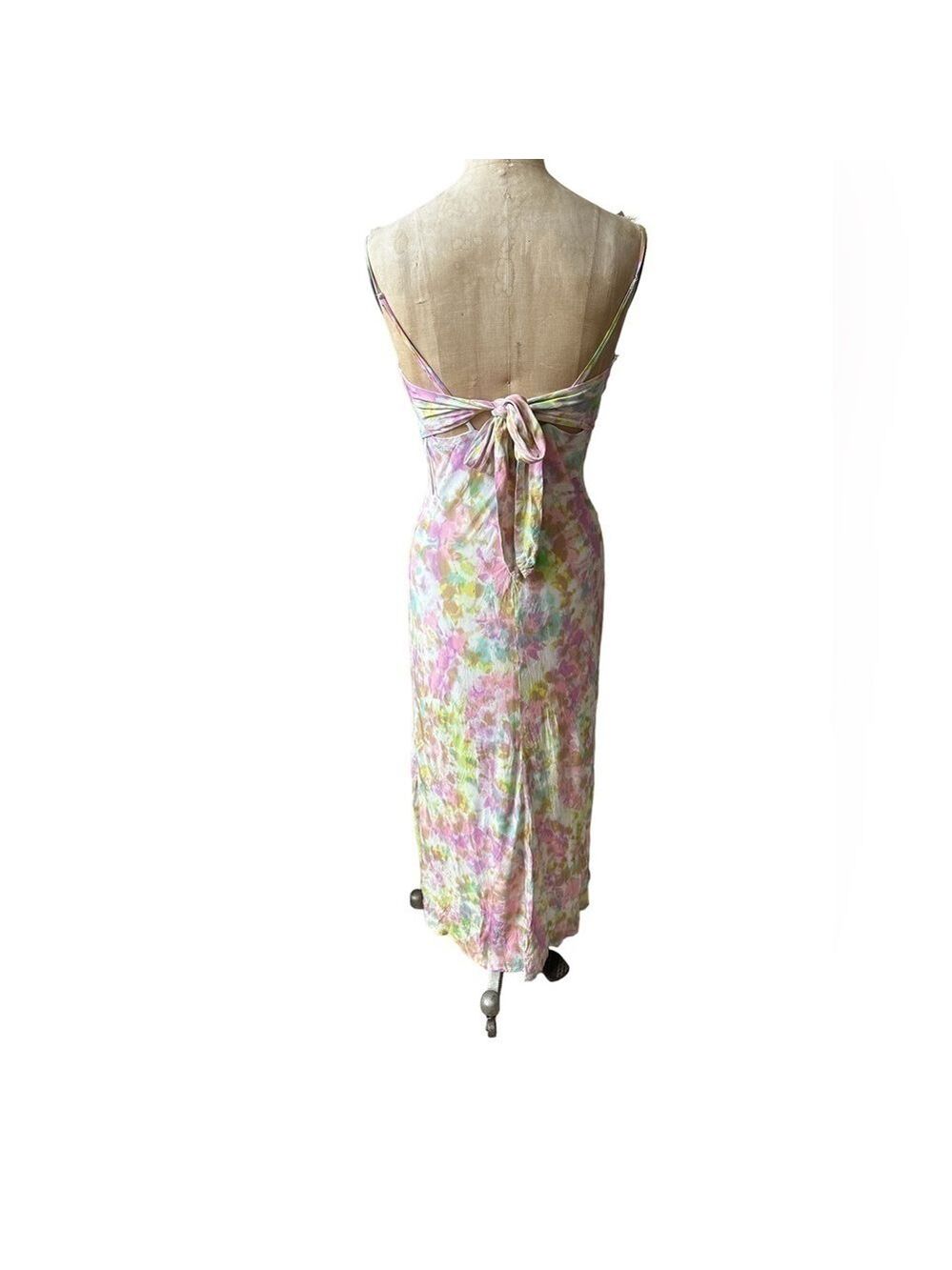 Astr the label charisma tie dye midi dress pink yellow size M - Picture 7 of 11